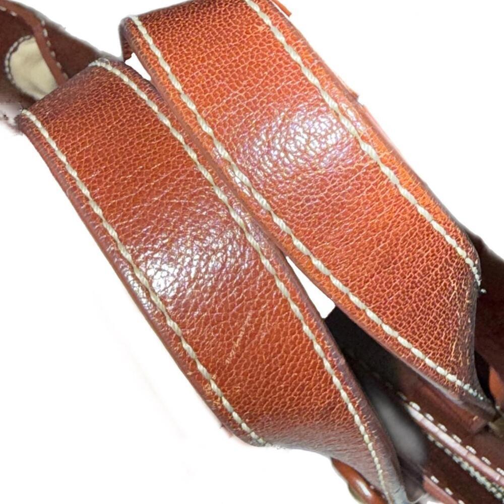 EUC Celine Red and Brown Tote Bag - Picture 4 of 9